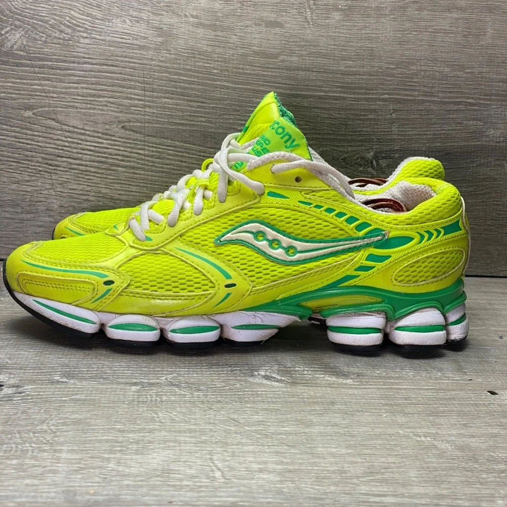 Saucony Shoes Grid Propel Plus‎ Womens 9 Neon Yellow Green Mesh Running Sneakers